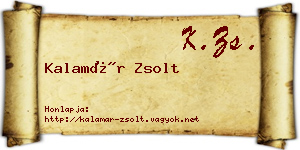 Kalamár Zsolt névjegykártya